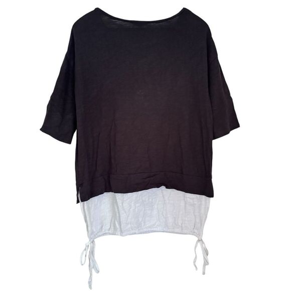 Lisa Todd Relaxed Boxy Tunic with Tie Detail Top Size Small - Picture 2 of 5